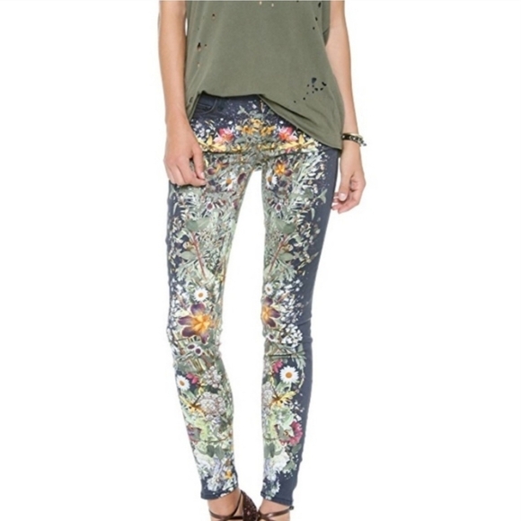 MOTHER Denim Jeans- The Looker Wild Flower Size 26 - Picture 1 of 8